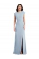 Stretch Crepe Open Back Trumpet Light Sky Blue Prom Dress Canada Factory