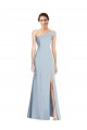 Stretch Crepe Off the Shoulder Trumpet Light Sky Blue Prom Dress Canada Factory