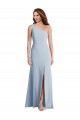 Stretch Crepe One Shoulder Trumpet Light Sky Blue Long Prom Dress Canada Factory