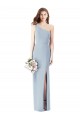 Stretch Crepe One Shoulder Sleeveless Trumpet Light Sky Blue Long Prom Dress Canada Factory