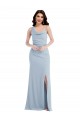 Stretch Crepe One Shoulder Trumpet Light Sky Blue Prom Dress Canada Factory