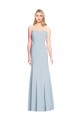 Stretch Crepe Sweetheart Sleeveless Trumpet Light Sky Blue Long Prom Dresses Canada Factory