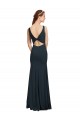 Stretch Crepe Bateau Neck Open Back Mermaid Black Prom Dress Canada Factory