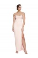 Stretch Satin Cowl Neck Low Back Mermaid Prom Dress Canada Factory