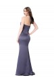 Silky Satin Halter Neck Low Back Mermaid Dusk Prom Dress Canada Factory