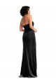 Stretch Velvet Halter Neck Low Back Mermaid Black Prom Dress Canada Factory