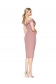 Stretch Crepe High Neck Mermaid Dusty Pink Black Tie Prom Dress Canada Factory