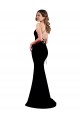 Stretch Crepe High Neck Open Back Mermaid Black Prom Dress Canada Factory