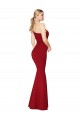 Stretch Crepe High Neck Mermaid Burgundy Prom Dress Canada Factory