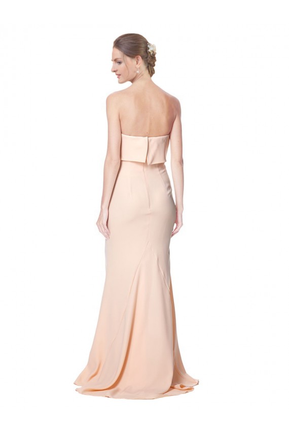 Stretch Crepe High Neck Mermaid Nude Black Tie Prom Dress Canada Factory