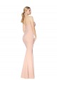 Stretch Crepe High Neck Mermaid Nude Prom Dress Canada Factory