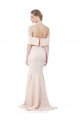 Stretch Crepe High Neck Mermaid Nude Long Prom Dress Canada Factory