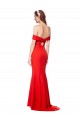 Stretch Crepe High Neck Mermaid Red Prom Dress Canada Factory