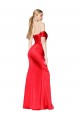 Stretch Satin High Neck Mermaid Red Prom Dress Canada Factory