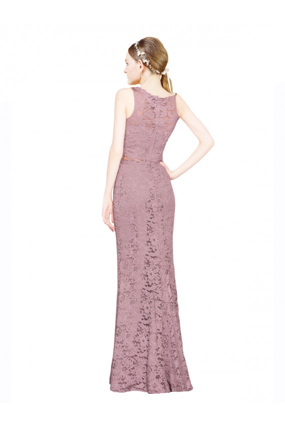 Lace Illusion Neck Mermaid Prom Dress Canada Factory