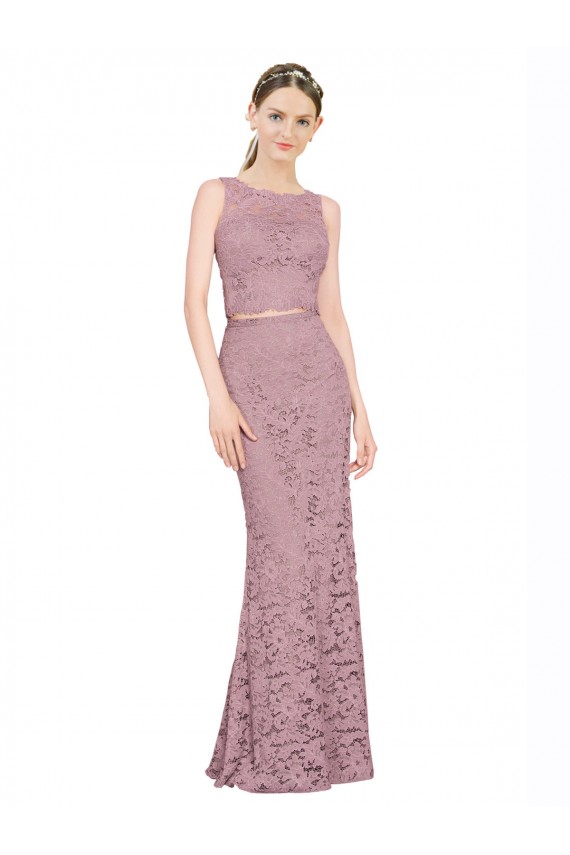 Lace Illusion Neck Mermaid Prom Dress Canada Factory