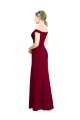 Soft Chiffon Off the Shoulder Mermaid Burgundy Black Tie Prom Dress Canada Factory