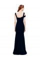 Stretch Crepe Off the Shoulder Mermaid Dark Navy Prom Dress Canada Factory