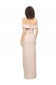 Stretch Crepe Off the Shoulder Low Back Mermaid Nude Prom Dress Canada Factory