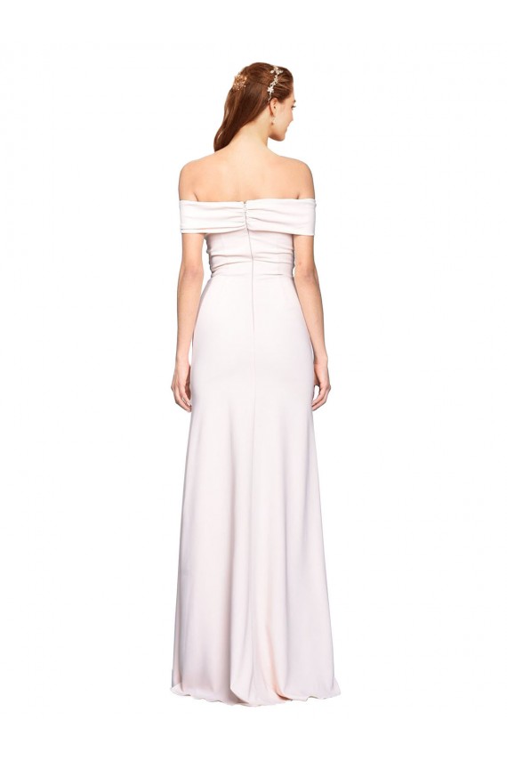 Stretch Crepe Off the Shoulder Mermaid White Prom Dress Canada Factory