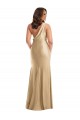 Silky Satin One Shoulder Mermaid Soft Gold Plus Size Formal Prom Dress Canada Factory