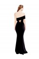 Stretch Crepe One Shoulder Keyhole Back Mermaid Black Prom Dress Canada Factory