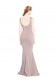 Stretch Crepe Scoop Neck Mermaid Dusty Pink Prom Dress Canada Factory