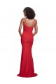 Stretch Crepe Spaghetti Straps Mermaid Red Prom Dress Canada Factory