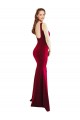 Stretch Crepe Square Neck Mermaid Burgundy Prom Dress Canada Factory