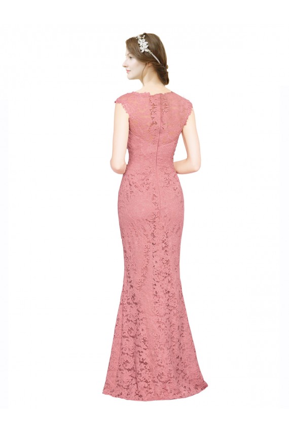 Lace Strapless Mermaid Salmon Long Prom Dress Canada Factory
