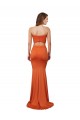 Spandex Strapless Mermaid Orange Prom Dress Canada Factory