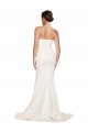 Stretch Satin Strapless Low Back Mermaid Ivory Prom Dress Canada Factory