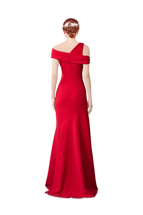 Stretch Crepe Mermaid Red Prom Dress Canada Factory