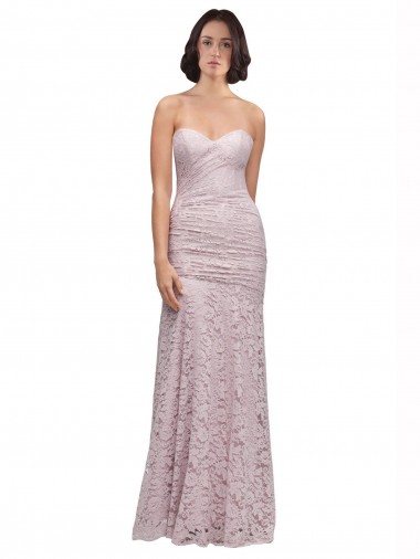 Lace Sweetheart Sleeveless Mermaid Long Prom Dress Canada Factory