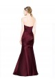 Satin Sweetheart Low Back Mermaid Burgundy Prom Dress Canada Factory