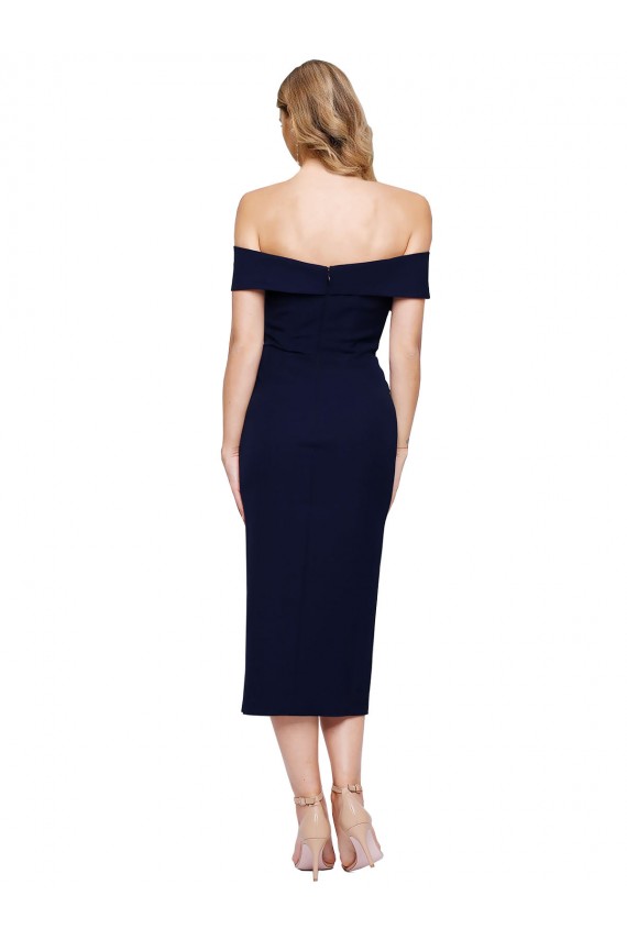 Stretch Crepe Sweetheart Mermaid Dark Navy Prom Dress Canada Factory