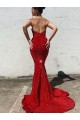 Velvet Sequin Sweetheart Mermaid Burgundy Prom Dress Canada Factory