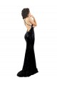 Sequin V-Neck Open Back Mermaid Black Black Tie Prom Dress Canada Factory