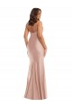 Silky Satin V-Neck Mermaid Dusty Pink Plus Size Formal Prom Dress Canada Factory