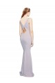 Stretch Crepe V-Neck Keyhole Back Mermaid Arctic Lilac Prom Dress Canada Factory