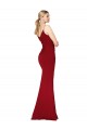 Stretch Crepe V-Neck V-Back Mermaid Burgundy Prom Dress Canada Factory