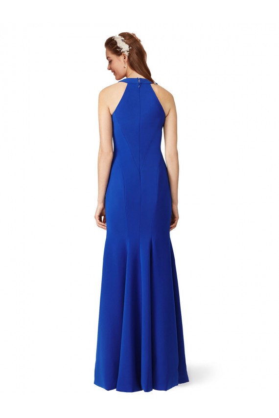 Stretch Crepe V-Neck Mermaid Royal Blue Prom Dress Canada Factory