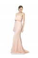 Stretch Crepe High Neck Mermaid Nude Black Tie Prom Dress Canada Factory