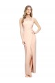 Stretch Crepe Square Neck Sheath Nude Prom Dress Canada Factory