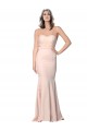 Stretch Crepe & Tulle Sweetheart Low Back Sheath Nude Prom Dress Canada Factory