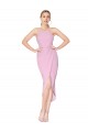 Stretch Crepe High Neck Mermaid Orchid Prom Dress Canada Factory