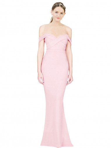 Stretch Crepe Strapless Low Back A-Line Pink Prom Dress Canada Factory