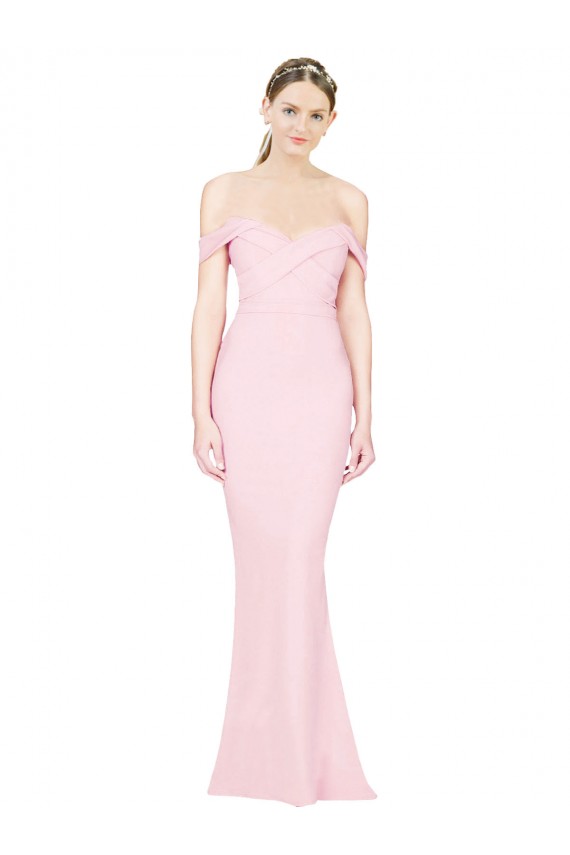 Stretch Crepe Strapless Low Back A-Line Pink Prom Dress Canada Factory