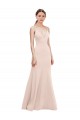 Stretch Crepe V-Neck V-Back A-Line Pink Long Prom Dress Canada Factory