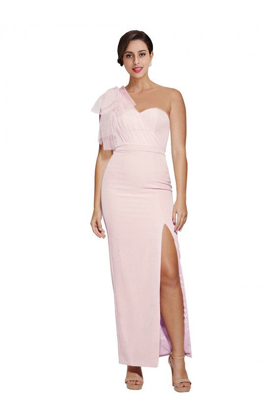 Stretch Crepe Sweetheart Low Back Sheath Pink Prom Dress Canada Factory